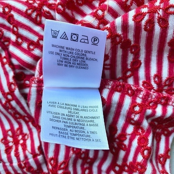 Anthropologie Postmark red embroidered eyelet tee shirt NWT - Picture 10 of 13